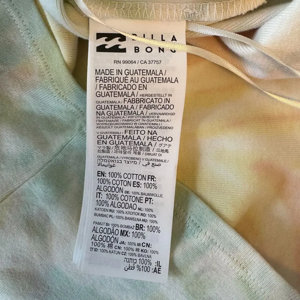 NWT Billabong Women's Tie Dye Tank Top Size Large - Picture 7 of 7